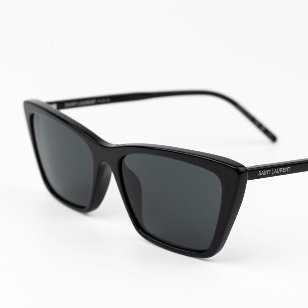 Saint Laurent Women Sunglasses Black Cat Eye SL737 MICA THIN 001 BRAND NEW - Picture 7 of 15